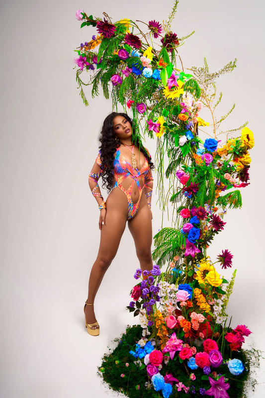 Trinidad and Tobago Carnival Monday Wear. Vibrant and colorful. Flattering Silhouette 