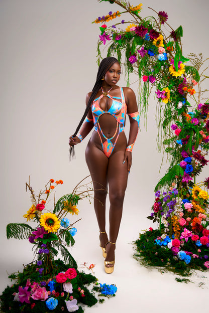 Trinidad and Tobago Carnival Monday Wear. Vibrant and colorful. Flattering Silhouette 